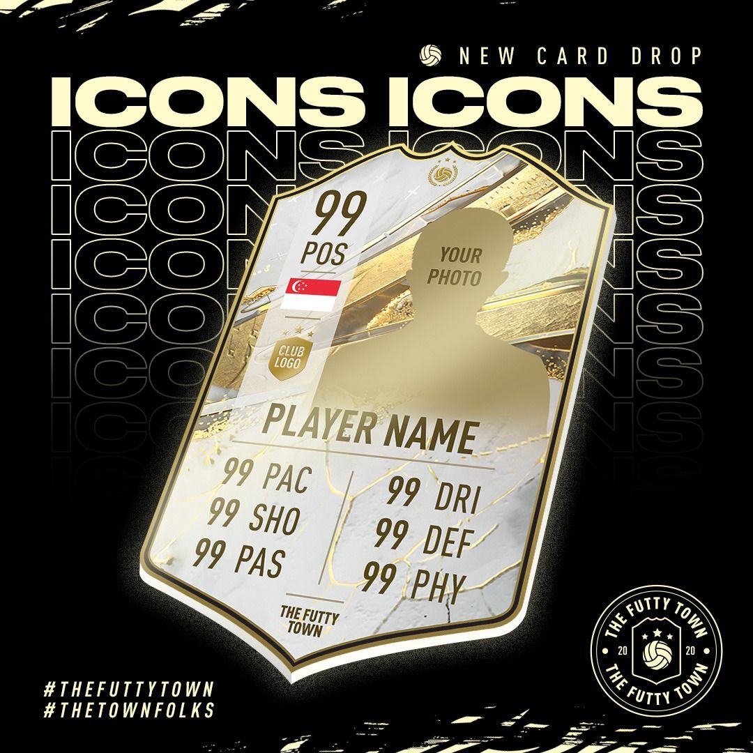 Personalised Fifa Ultimate Team Card, FUT 23 Custom Printed Foamex Card  Icon etc