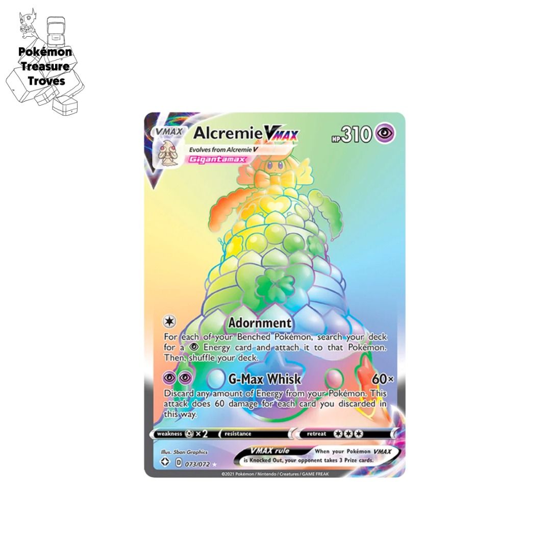 Pokemon Shining Fates Alcremie Vmax Card, Hobbies & Toys, Toys & Games on  Carousell