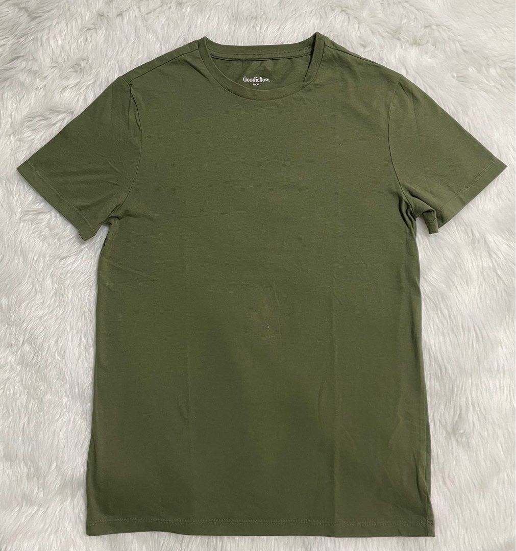 Army green plain deals t shirt