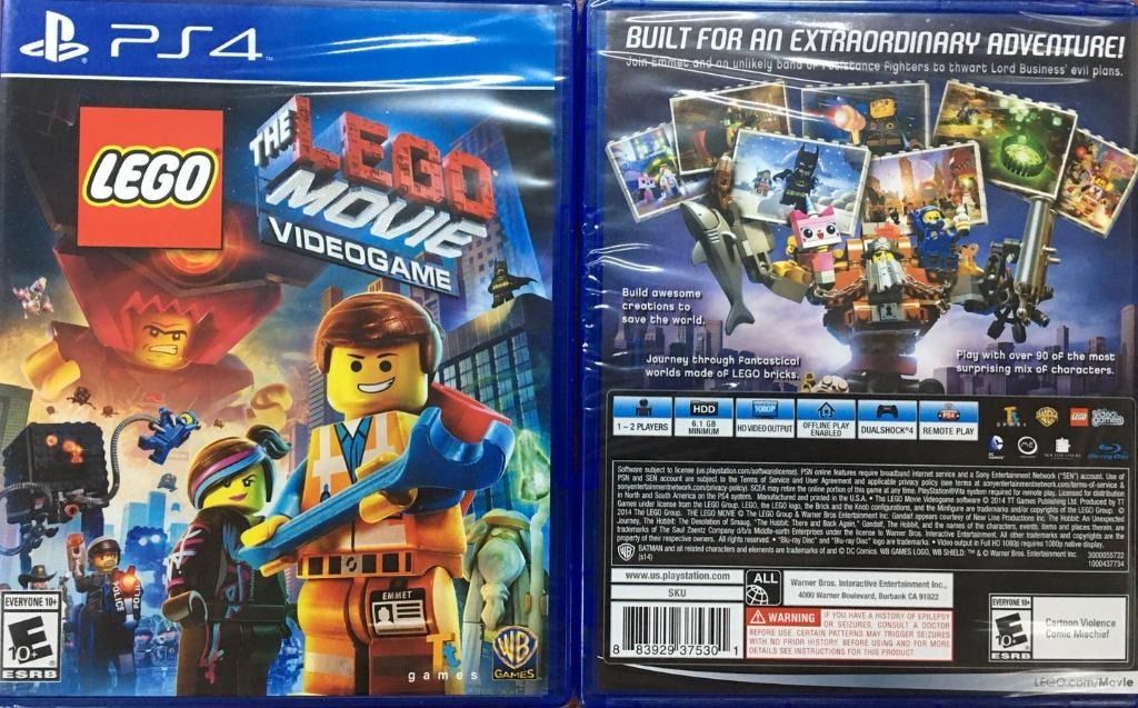 PS4 The Lego Movie Original Game Video Gaming Video Games