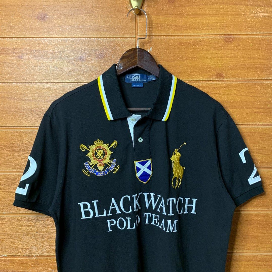 Blue Blackwatch Polo Team Shirt Polo Ralph Lauren Shirt Adult Large  Blackwatch Scotland UK
