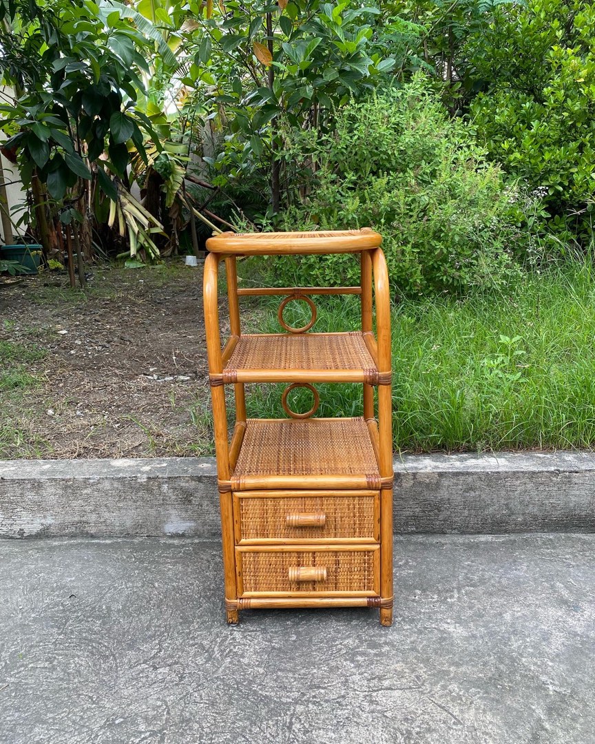 rattan telephone stand/ organizer, Furniture & Home Living, Home Decor