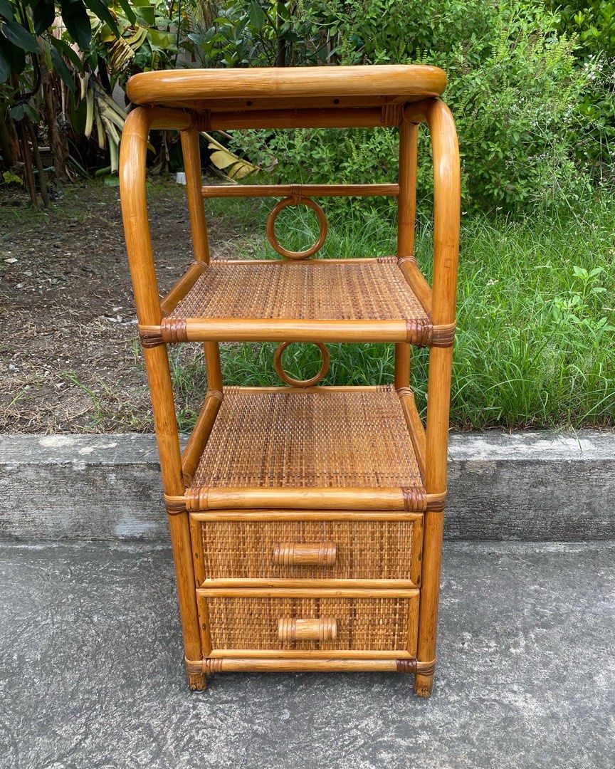 rattan telephone stand/ organizer, Furniture & Home Living, Home Decor