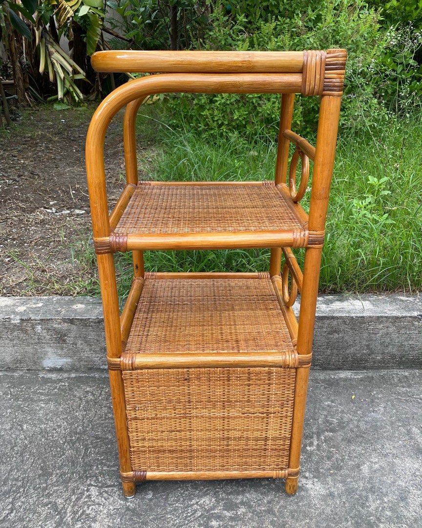 rattan telephone stand/ organizer, Furniture & Home Living, Home Decor
