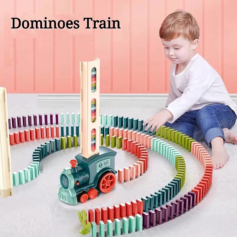 [READY STOCK] Electric Domino Train with Sound Automatic Laying ...