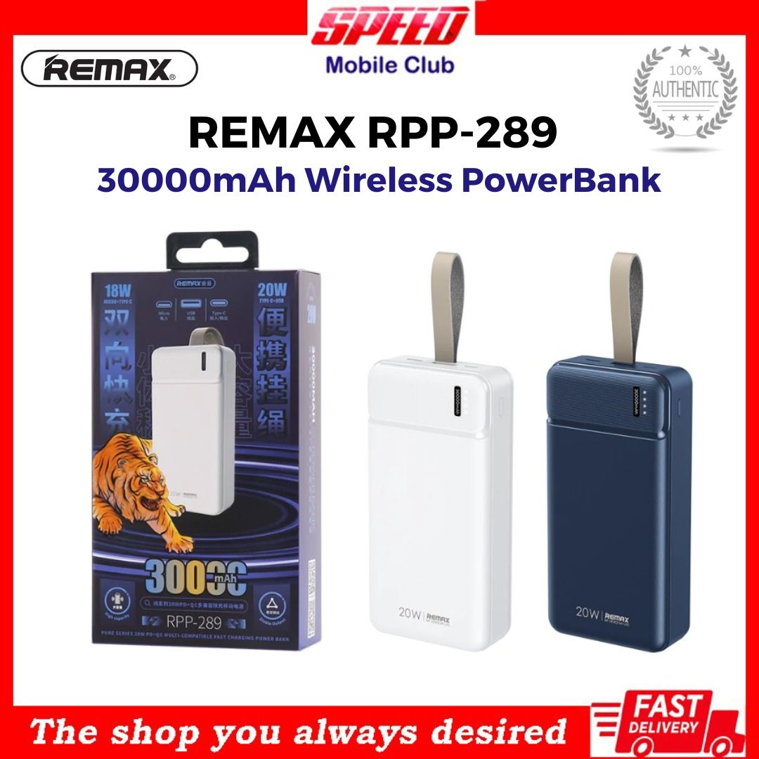 REMAX POWER BANK 30000 MAH FAST CHARGER RPP-289