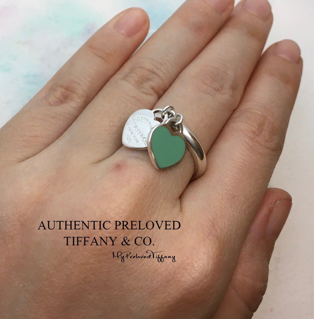 Tiffany and co store blue enamel ring
