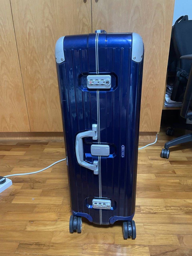 Rimowa Luggage Navy Blue with Luggage Cover, Hobbies & Toys, Travel