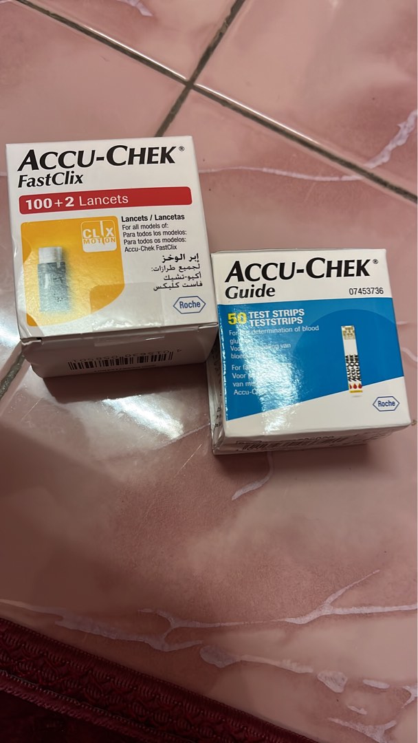 ROCHE AccuChek lancets & teststrips, Health & Nutrition, Health