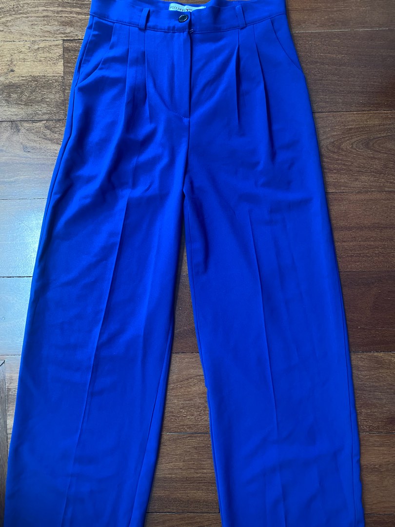 Royal blue pants, Women's Fashion, Bottoms, Other Bottoms on Carousell