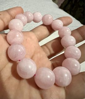 SALE! Rose Quartz 13mm Bead Bracelet (crystal of unconditional love)