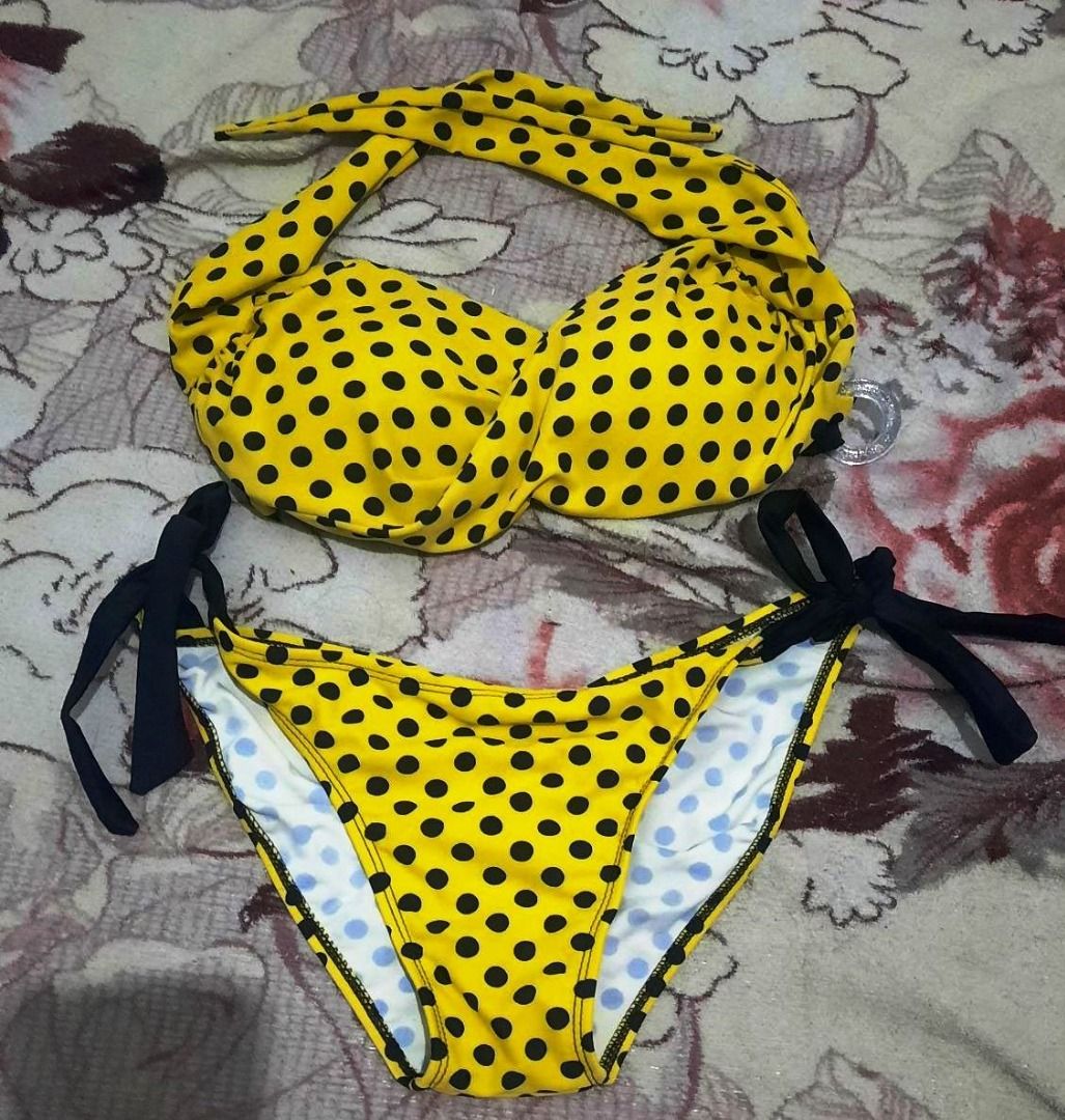 Yellow polka dot bikini for sale new arrivals