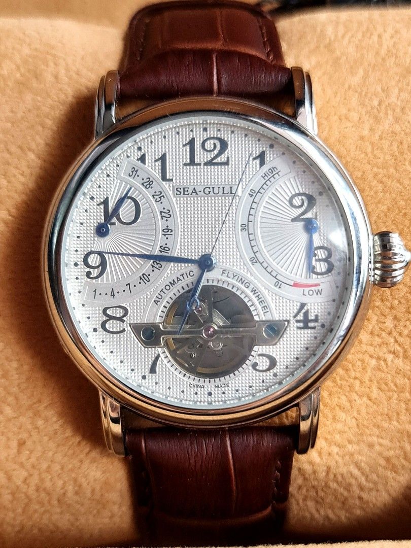 Sea Gull 40mm Automatic power reserve Retrograde Watch Sapphire