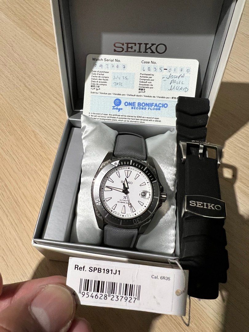 Seiko Titanium SHOGUN Prospex SPB191J1 Diver White Dial, Men's Fashion,  Watches & Accessories, Watches on Carousell