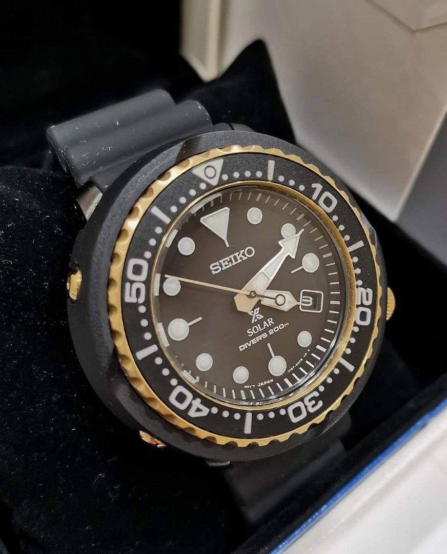 SOLD Seiko SNE498P1 Golden Baby Tuna Solar Diver Gent s
