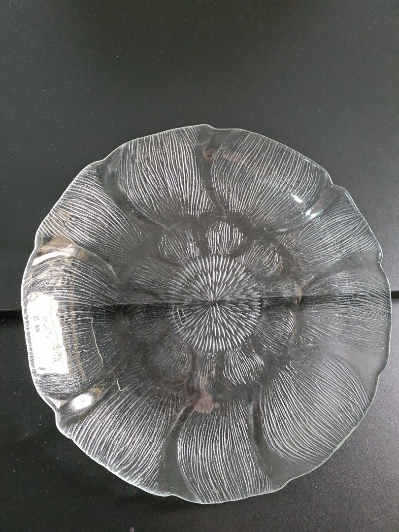 Serving Crystal Glass Plate, Furniture & Home Living, Kitchenware