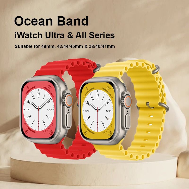 SG Ocean Band Silicone Sport Strap Metal Buckle Watch Strap for