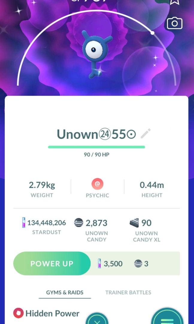 Shiny unown P , Y, Video Gaming, Video Games, Others on Carousell