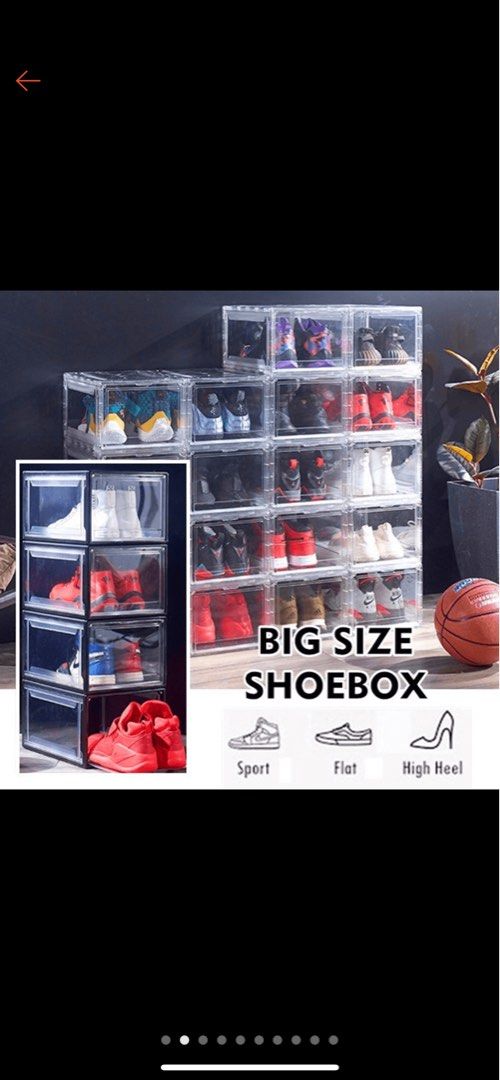 Shoe box stackable, Furniture & Home Living, Home Improvement ...