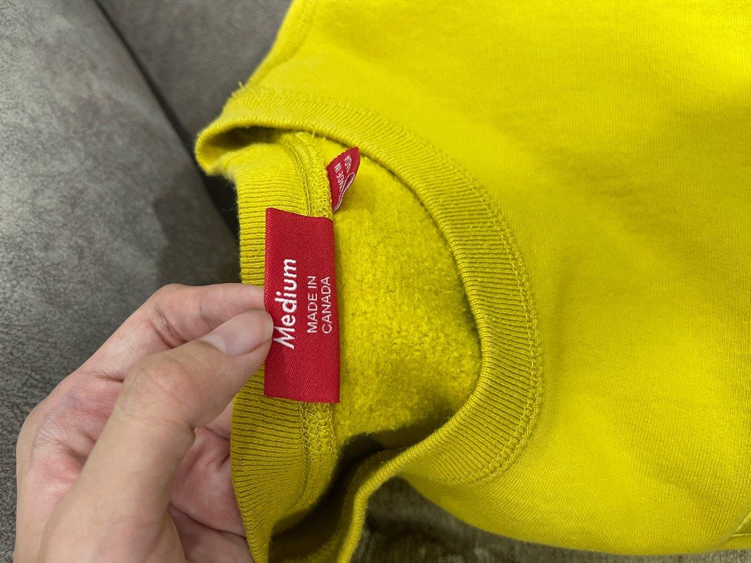 Supreme mustard box logo hoodie top