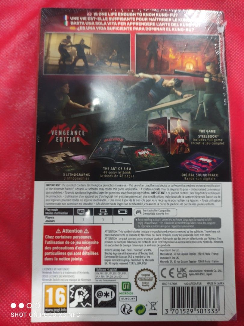 SWITCH SIFU VENGEANCE EDITION (Category: Nintendo) located in Makati City. Submitted by yomyom_onlineshop (Listing ID 1195864230, Image 2). Description: For Sale Only Brandnew Sealed No To trade/SWAP Delivery within the day Taguig Market Market Can book Via lalamove Less Time Less Effort Cod,Gcash,Banktransfer.