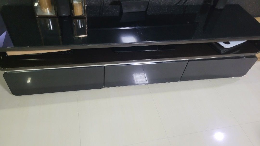 Tv console glass furniture, Furniture & Home Living, Furniture, TV