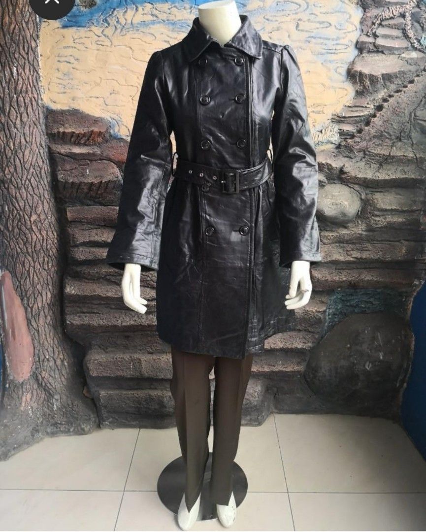 UNIQLO Long Coat Kulit Domba Ori Mantel Winter Wanita Coat