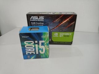 used INTEL CORE i5-7400 quad core processor & ASUS GT1030 2gb ddr5 graphic card