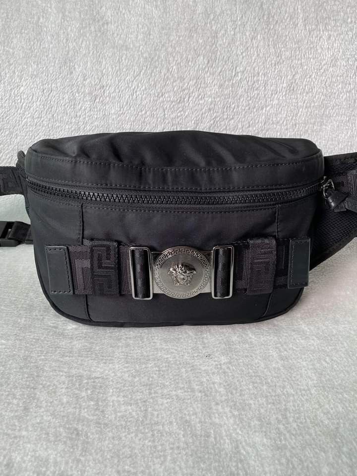 Versace medusa nylon waist bag best sale