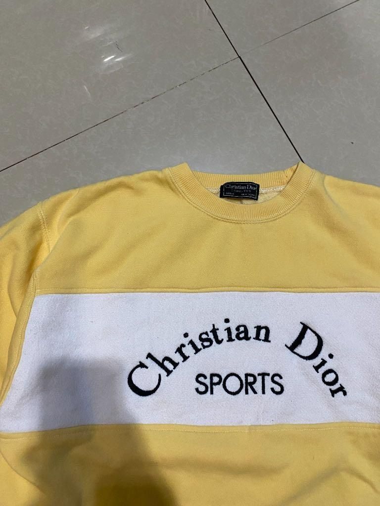 Christian dior sports sweatshirt yellow hot sale