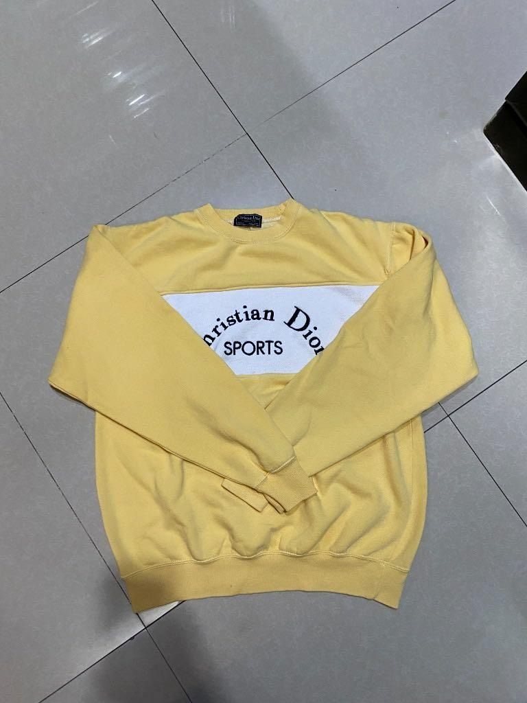 Christian dior sports sweatshirt yellow best sale