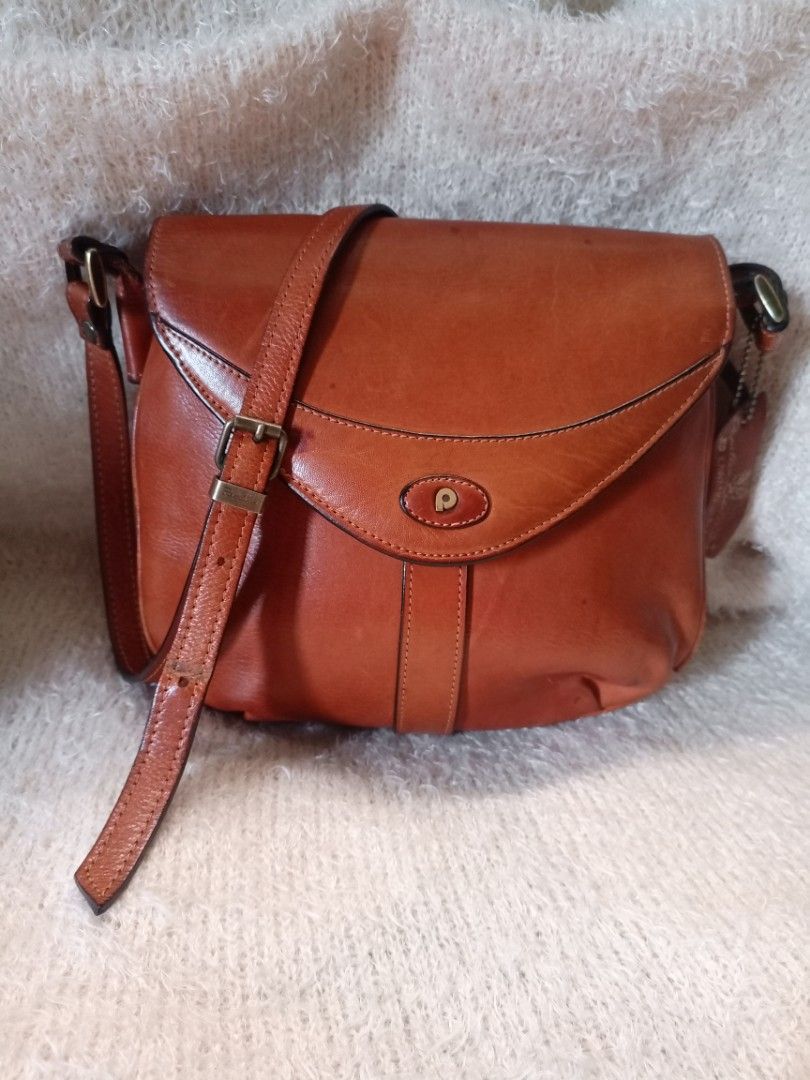 Vintage Kawano Japan Leather Sling Bag, Women's Fashion, Bags & Wallets