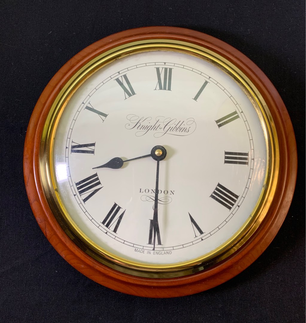 Vintage Knight & Gibbins Wall Clock 27CQ, Hobbies & Toys, Memorabilia