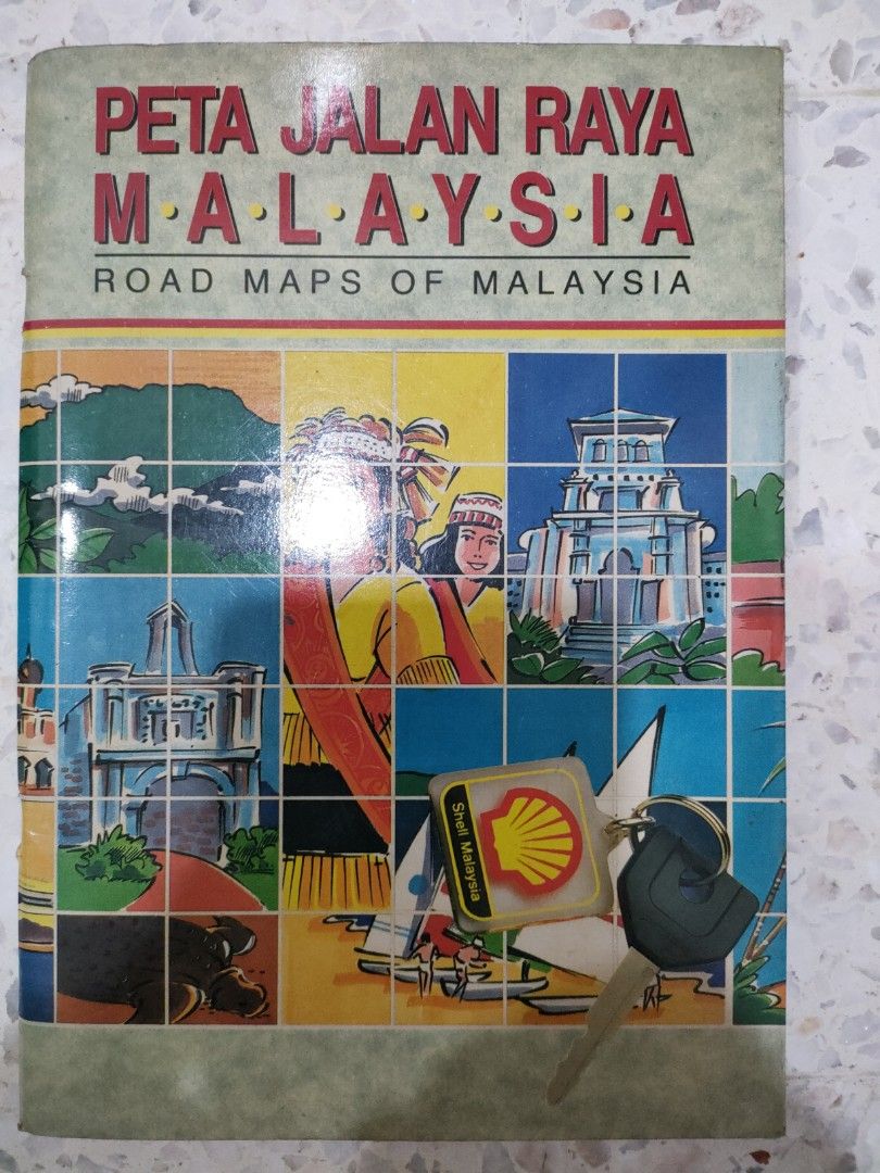 Visit Malaysia Road Map of Malaysia 1990, Hobbies & Toys, Books