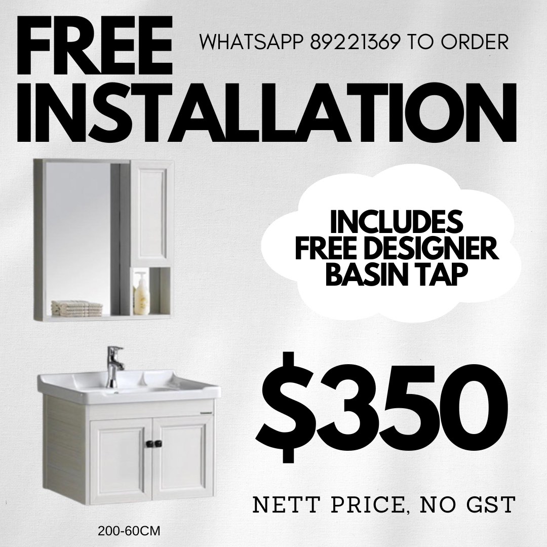 WATERPROOF bathroom vanity basin free installation, Furniture