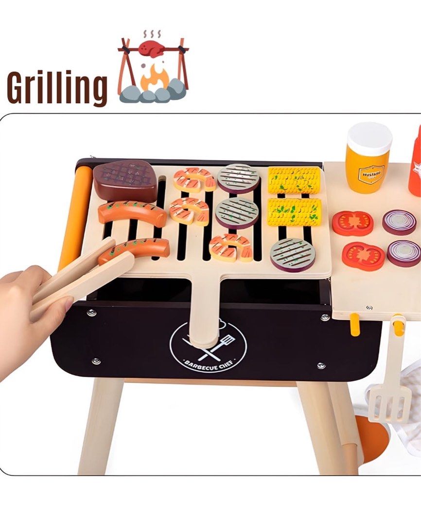 Wooden Barbeque Rack, Hobbies & Toys, Toys & Games on Carousell