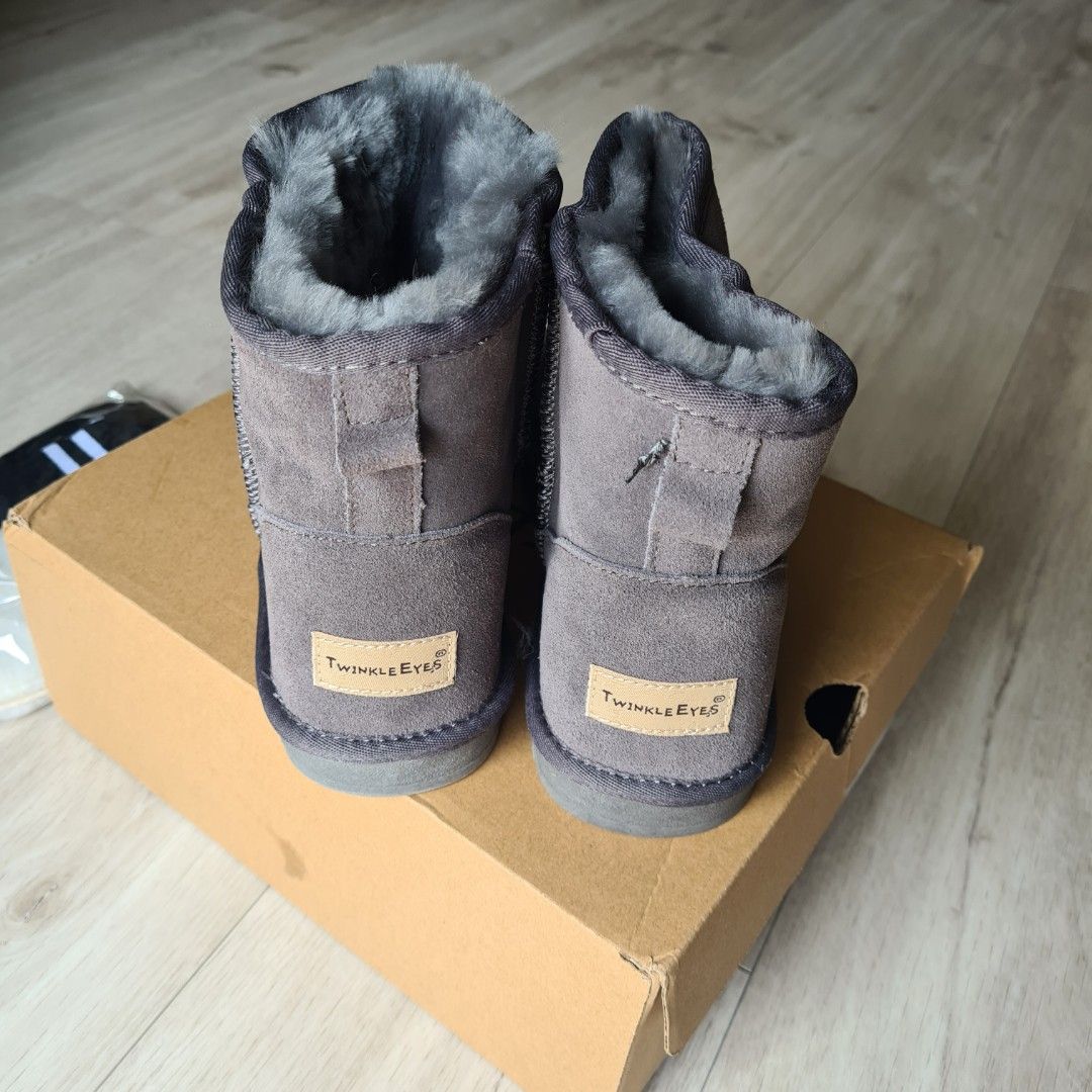 CC Ankle Boots Grey Wool And Lambskin