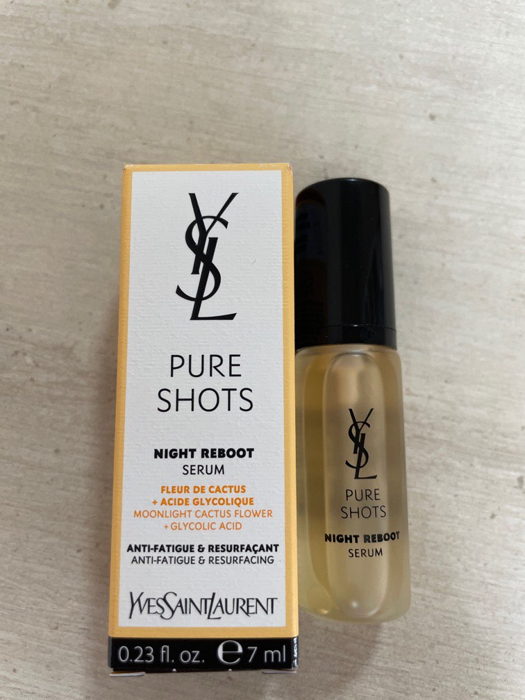 YSL pure shots night reboot serum 7ml travel sample size, Beauty