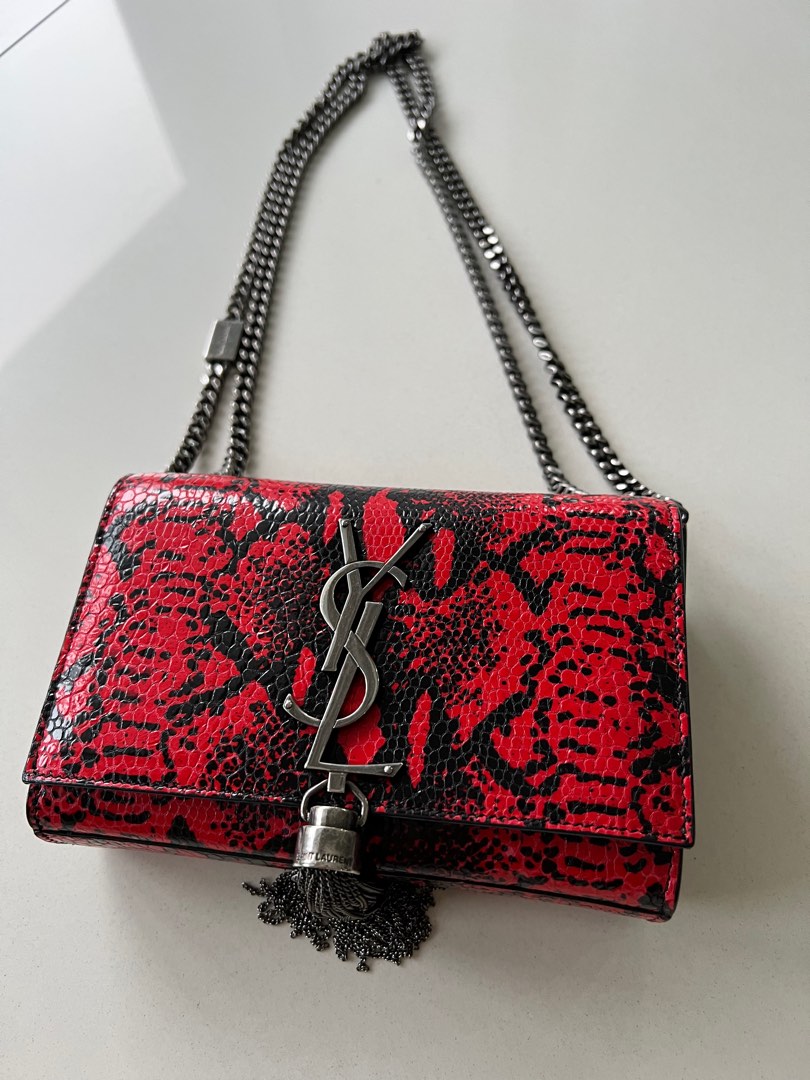 YSL small Kate tassel python embossed bag Luxury Bags Wallets