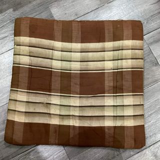 Zabuton Checkered Brown Japanese Floor Cushion Meditation Chair Pillow with Washable Stain 19.5" x 19.5" x 1" inches 1pc available - P150.00
