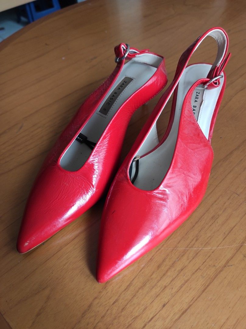 Zara Red slingback Pump