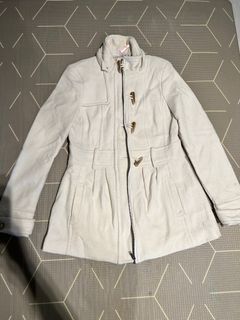 Zara TRF white winter coat