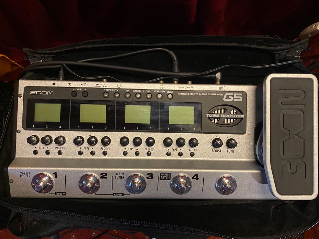 Zoom G5 Guitar MultiEffects & Amp Simulator Pedal, Musik & Media, Alat