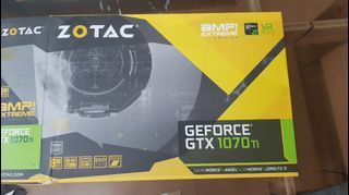 ZOTAC GeForce GTX 1070 Ti AMP EXTREME 8GB GDDR5 256-bit Gaming Graphics Card IceStorm Cooling, Dual blade EKO Fans, Carbon ExoArmor, Spectra Lighting