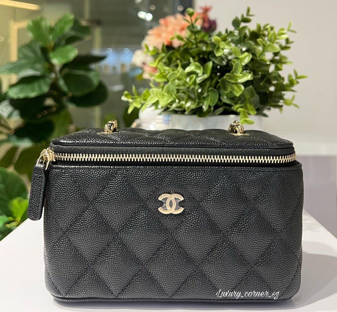 Chanel Camellia Vanity Case Bag BN - Vintage Lux