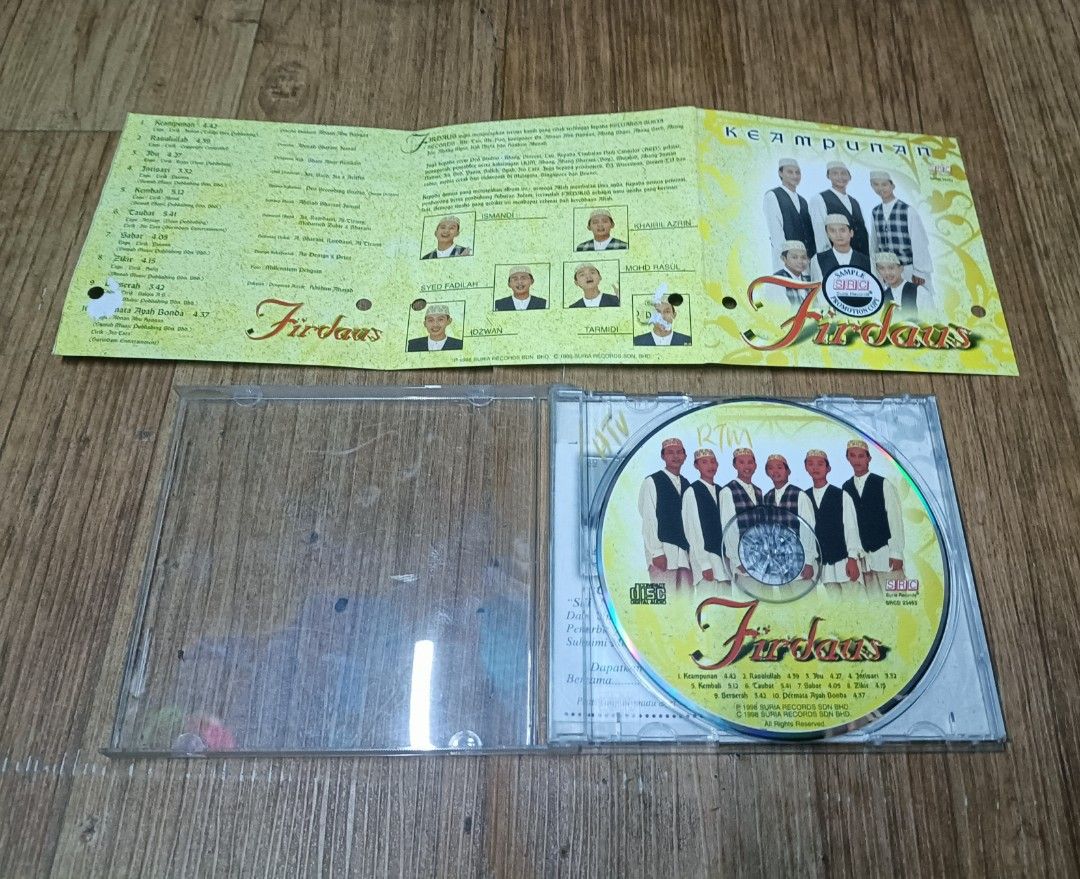 CD FIRDAUS @1998 SURIA RECORD SDN BHD.., Hobbies & Toys, Music