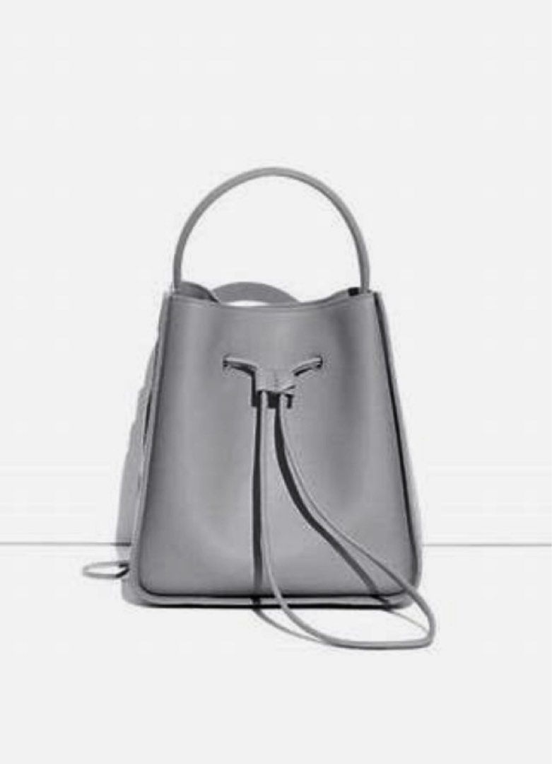 3.1 PHILLIP LIM Small Soleil Leather Bucket Bag (grey), 女裝, 手袋 