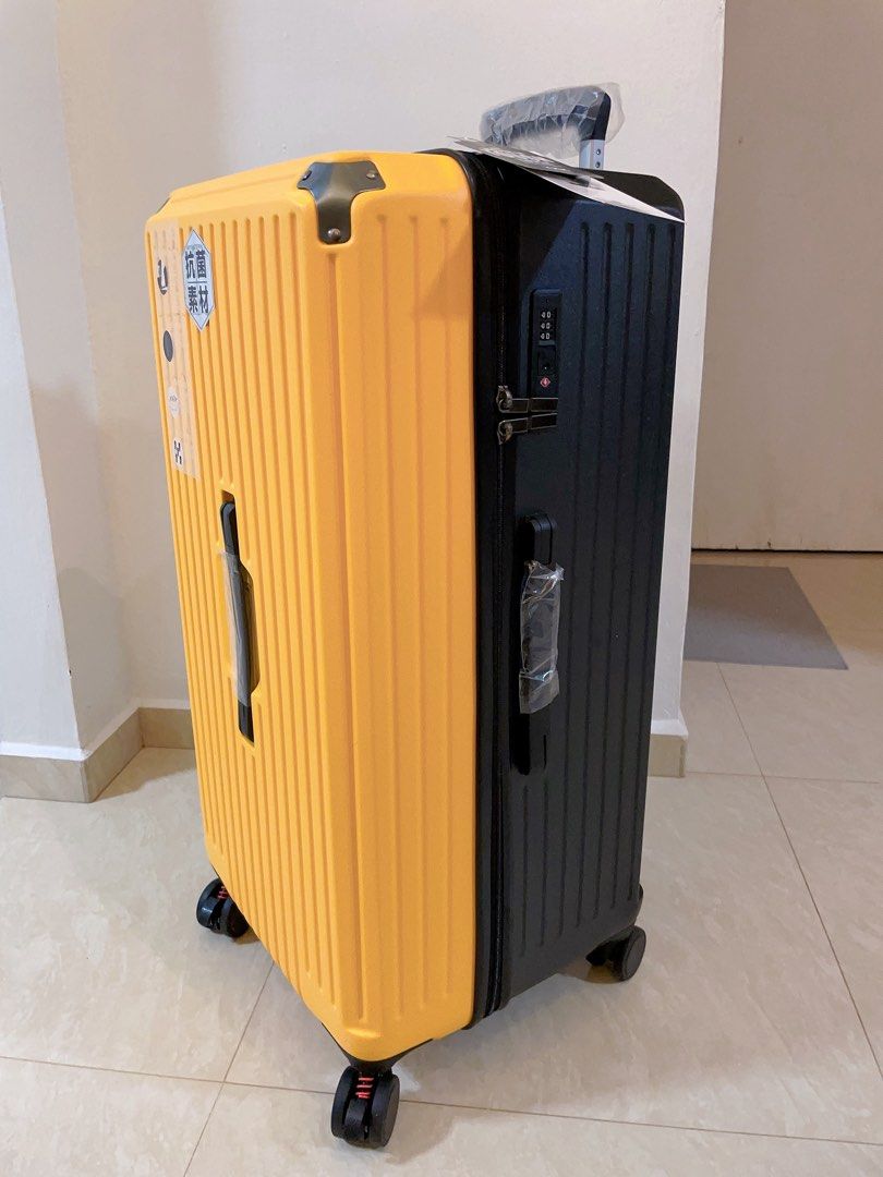 Black and yellow luggage outlet