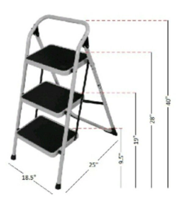 3 steps ladder, almost new!, Furniture & Home Living, Home Improvement