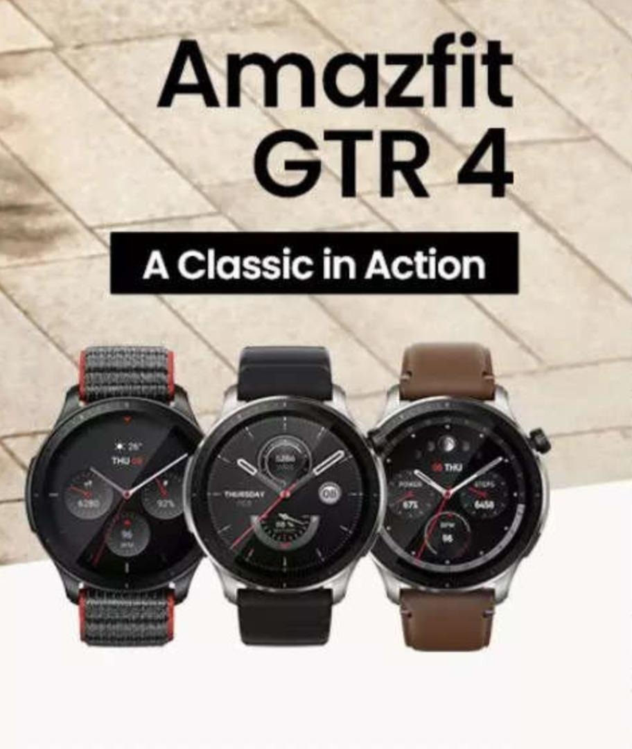 全新行貨】 Amazfit GTR 4 智能手錶( BK OR GY ), 名牌, 手錶- Carousell